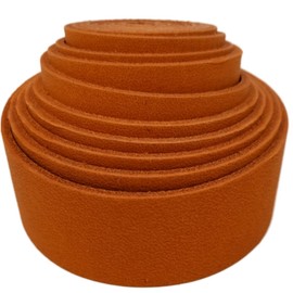 Tiras de cuero de 1 pulgada de ancho y 4 oz de grosor de 1/16 pulgadas de grosor (naranja)