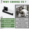 Mooche Towel Rail Wall Mounted, 17CM Bathroom Towel Holder, Black