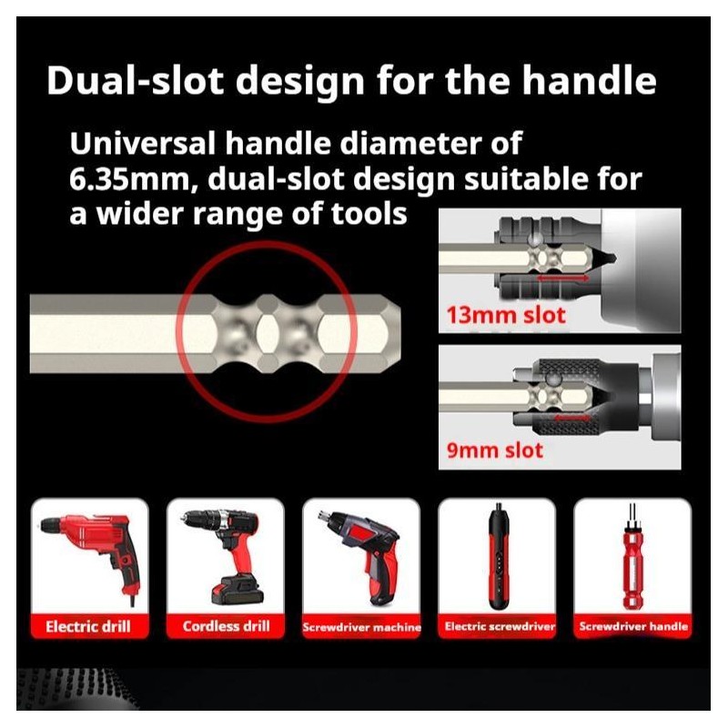 Anti-Slip PH2 Impact Driver Bit Set, Magnetic Phillips Screwdriver Bit