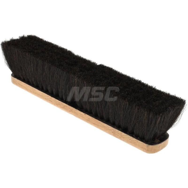 PRO SOURCE 16" Wide 100% Horsehair Push Broom Head, Handle