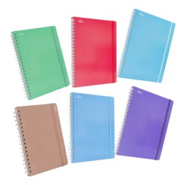 Cuaderno Profesional Arcoíris 100h Pasta Dura 6 Pzas                                                                                                  