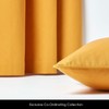 HOMESCAPES - 100% Cotton Plain Mustard Yellow Cushion Cover -