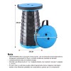 Banco Retráctil Silla Camping Plegable Antideslizante25x45cm