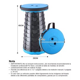 Banco Retráctil Silla Camping Plegable Antideslizante25x45cm