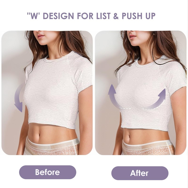 HORISUN Seamless Bras Wireless Full Coverage Padded V Neck No
