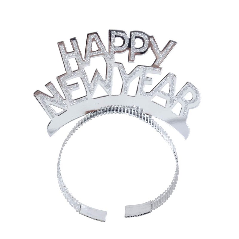 BinaryABC Happy New Year Headband Tiara,New Years Party Favor,New Years