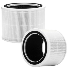 Safety First 2 Packs Core 200S Replacement Filter for LEVOIT Core 200S and Core 200S-P. 3 Stages H13 True HEPA Replacement Filter with Activated Carbon, Compared to Part # Core 200S-RF (White)