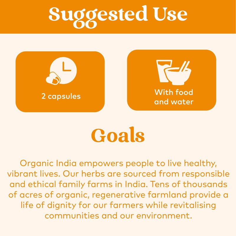 Organic India Joint Care Capsules with Ashwagandha, Certified Organic &