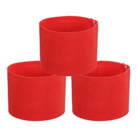 PATIKIL Soccer Captain Armband, 3 Pcs Captain Arm Bands for Soccer Elastic Captain Arm Band Sports Captain Armbands for Youth Adult Football Team Training Red