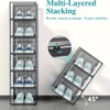 Ssiyiya Shoe Storage Box, 6pcs Clear Plastic Stackable Shoe Box
