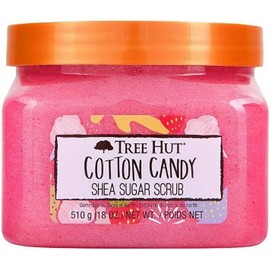 TREE HUT, Cotton Candy Shea Sugar Scrub, Exfoliante Corporal de Azúcar Natural con Manteca de Karité y Esencia de Algodón de Azúcar, Exfolia e Hidrata la Piel, 510 gramos