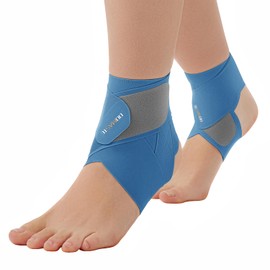 Domaste Ultra Thin Ankle Wraps Ankle Brace for Men ＆ Women, Adjustable Ankle Straps for Arch, Sprained Foot, Tendinitis, Football, Basketball, Running（Royal Blue, 2 Pack）