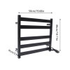 5-Tier 200w Heated Towel Rack Wall-mounted Bathroom Heating Rail Stainless Stee