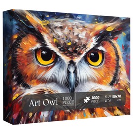 Owl Puzzles for Adults 1000 Pieces, Fantasy Bird Animal Jigsaw Puzzle Owl Art Puzzle, Nature Animal Challenging Puzzles for Adults