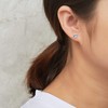 Philip Jones Sterling Silver March (Aquamarine) Birthstone Earrings Created with