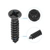 uxcell M3 x 14mm Wood Screws Phillips Flat Head Carbon