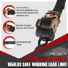 Porotmotor 4 Pack Retractable Ratchet Straps (2" × 10'), 3000LBS
