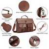 Leather Messenger Bag for Men,Vintage Mens Laptop Bag Water Resistant