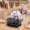 Bekith Silverware Caddy Paper Plate Napkin Holder, Utensil Caddy with