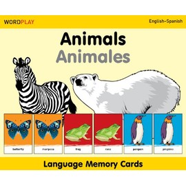 Language Memory Cards - Animals - English-spanish (Wordplay)