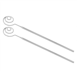 PIYANYO Stainless Steel Spiral Swirl Candy Fork 21cm/8.23in Hot Pot Fork DIY Chocolate Dipping Tool Silver 2PCS