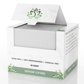 Sohum Living Clean Towels for Face XL, Disposable Ultrasoft Clean Skin Towels for all skin types, Makeup Remover and Facial Cleansing Wipes, Gentle on skin, 50Ct (2 Pack)