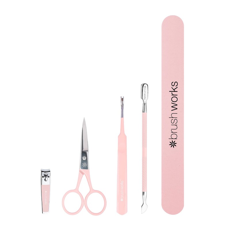 Brushworks Luxury Nail Care Set, Pink, One Size