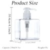 2PCS 250ML/8.4oz Clear Square Pump Bottle Empty Plastic Lotion Dispenser