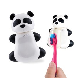 Flipper Fun Animal Panda Toothbrush Cover – Kids Toothbrush Holder with Cover – Toothbrush Holders for Bathrooms - Suction Cup Toothbrush Holder