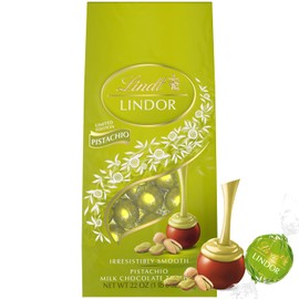Lindt Lindor Limited Edition Pistachio Milk Chocolate Truffles – Bulk 22 oz Bag (625 g, 50 pcs) | Individually Wrapped Gourmet Chocolates – Gift for Christmas, Valentine’s Day, Holidays & Birthdays
