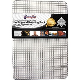 Half Sheet Cooling Rack for Cooking and Baking - Stainless Steel Wire Rack for Cookies, Rust-Proof Oven Rack, Grill Rack, Oven-Safe Baking Rack, Cookie Rack fits 1/2 Baking Sheet Pan - 11.8" x 16.9"