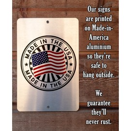 Shark Warning Swim at Own Risk - Beach Sign Metal Sign - Great for Beaches and Poolside Areas, Coastal and Nautical Wall Accessories and Gift, 8x12 Indoors/Outdoors Durable Rustic Metal Sign