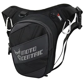 Hebetag Oxford Waist Pack Motorcycle Drop Leg Bag for Men Women Thigh Waist Bum Hip Fanny Belt Bag Purse Pouch Outdoor Travel Hiking Cycling Tactical Outdoor Sports Daypack, #12Black(Gray), One Size,