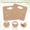 Ouligay Pack of 100 Earring Display Cards Stud Earrings Display