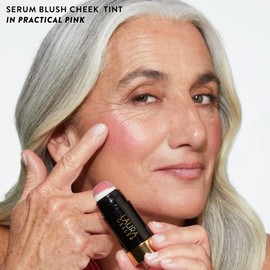 LAURA GELLER NEW YORK Serum Staples Soothing Blush + Lip Duo - Blush Cheek Tint, Practical Pink + Jelly Balm Lip Serum, There She Rose
