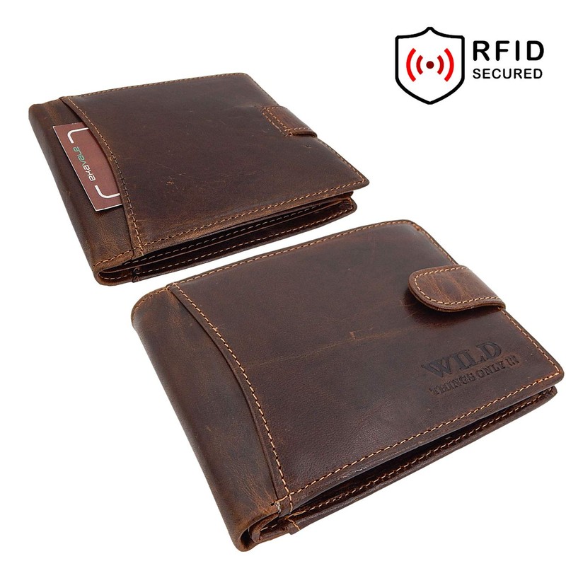 ekavale Wallet 5503, brown, ID pocket