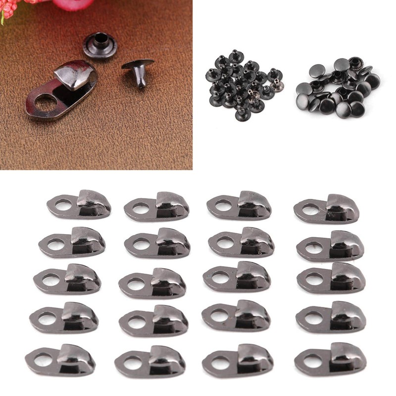 Ejoyous Boot Hooks Lace Fittings with Rivets - 20pcs/set for