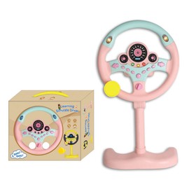 Kids Steering Wheel Toy Kids Electric Early Education Simulation Steering Wheel Toy with Lights Music