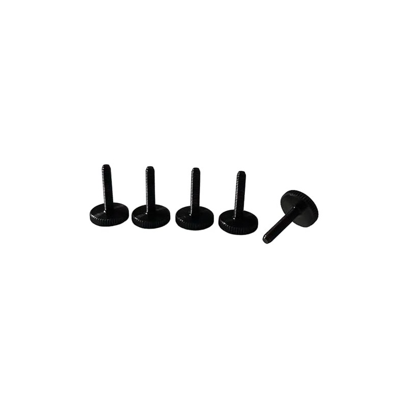 PrecisionGeek Knurled Thumb Screws M3 x 15mm, Black Anodized Aluminium,