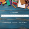 Removable Stickers - 12" Rulers for School, White Rulers with