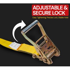 Mytee Products 2 Pack 2" x 66" Underlift Tie-Down Straps w/Ratchet Handle & Durable Cordura Sleeves, 21,000 lbs Break Strength Secure Strapping for Tow Trucks, Wreckers & Vehicle Recovery