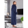 Alexander Del Rossa Fleece Zip Up Robes for Women with
