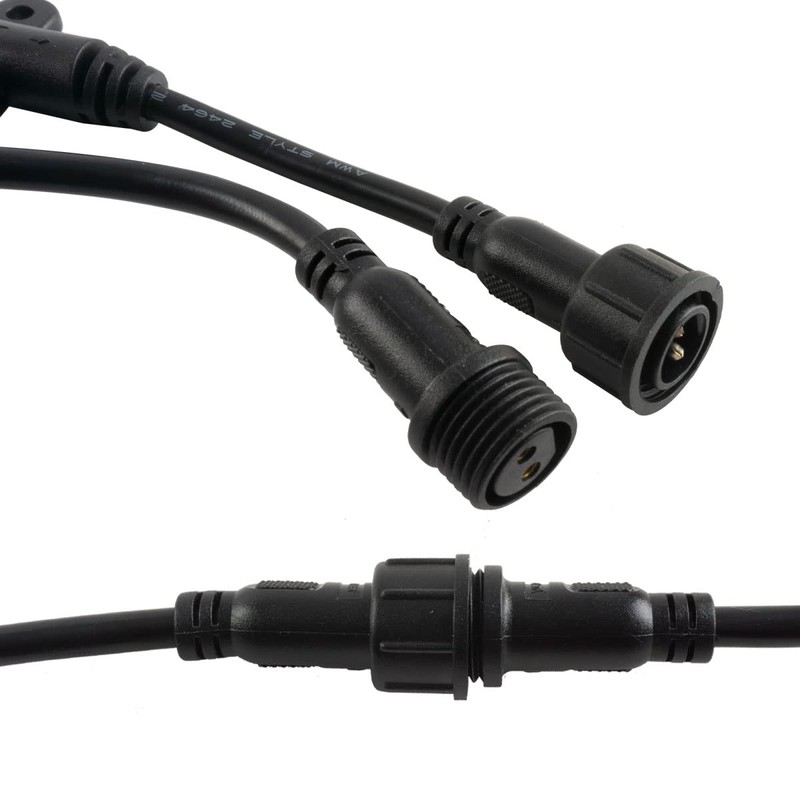 COMOPEZ 5Pair 2Pin T Shape Tee Connector 1Male and 2