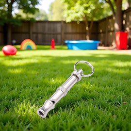 Silver Adjustable Ultrasonic Dog Whistle,Portable Whistle Pet Whistle Supersonic Whistle Dog Whistles for Pet Training,Training and Behavior Aids,Professional Dog Whistle to Stop Barking Neighbors