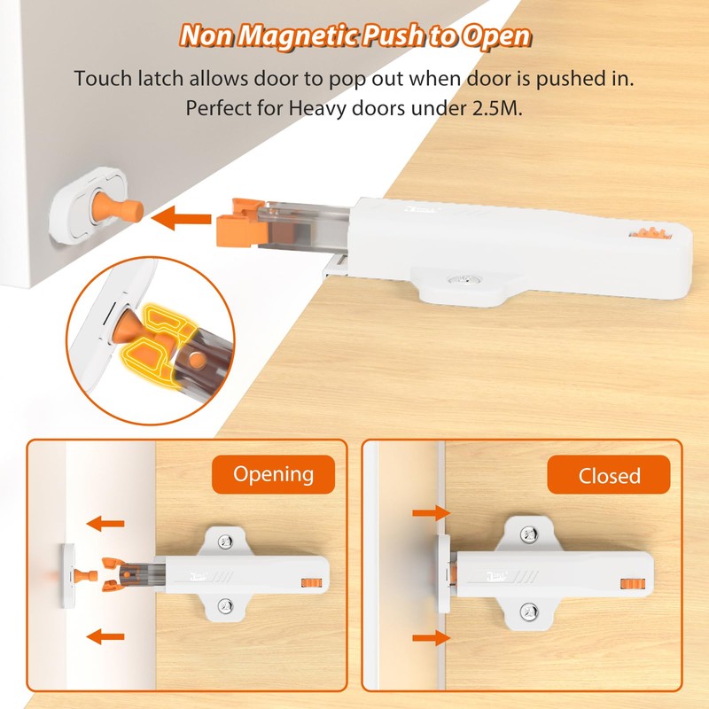 Jiayi Push to Open Door Catches Heavy Duty 2 Pack