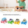 4pcs Pull Back Car Toys Cartoon Q Version Alloy Vehicle