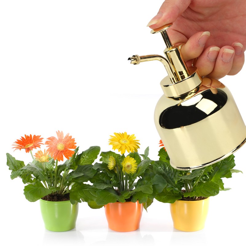 Stainless Steel Hand Pressure Plant Flower Watering Pot Spray Bottle