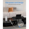 Flat Plug Extension Cord with 3 Outlets - 6 ft