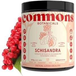 Commons Hongos Adaptógenos - Hongo de Baya Schisandra - Extracto en Polvo 100 gr - Suplemento Natural - Apoya el Rendimiento Físico - 100 Orgánico