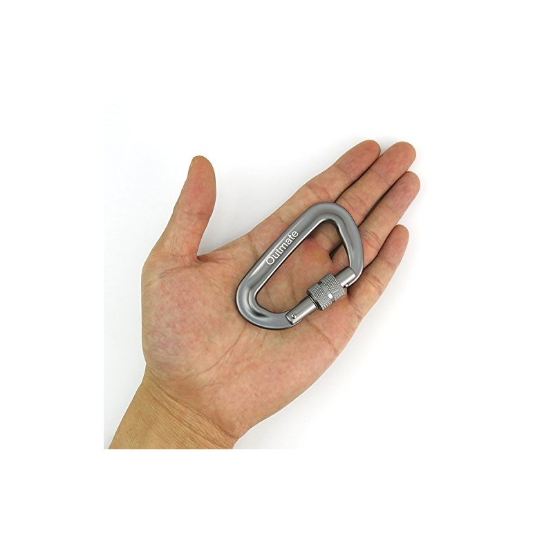 Outmate 12kN Heavy-Duty Carabiner Clips - Durable, Lightweight Aluminum Alloy